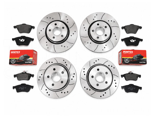 Drilled grooved brake discs - drilled,
