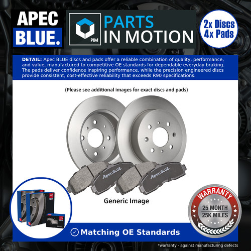 Solid brake discs and - 2x, pads